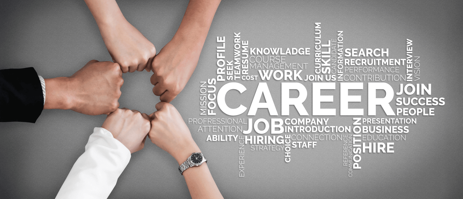 Career growth and recruitment teamwork concept 
showcasing unity and professional collaboration