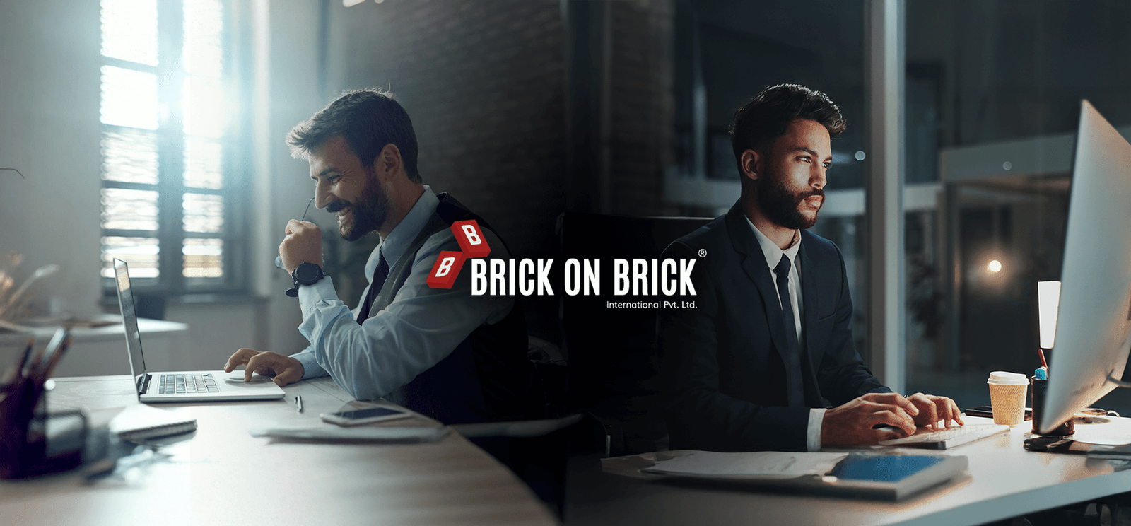 Brick On Brick International Pvt. Ltd Branding with professionals working on laptops on realestate fractional investment.