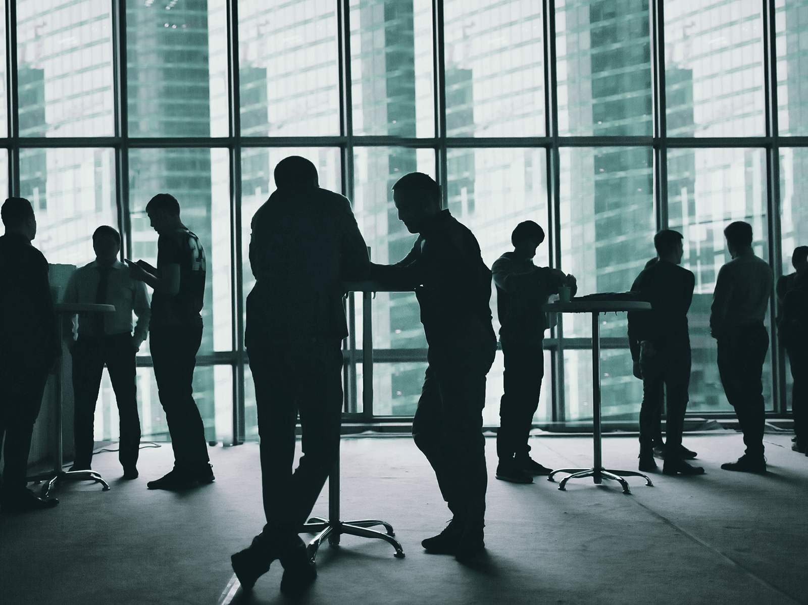 Corporate Team of professionals collaboration event with clients discussing strategies